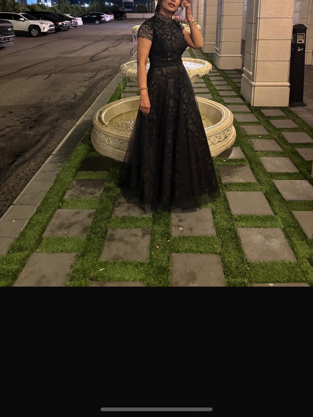 Elegant Black Lace and embroidered classy gown
